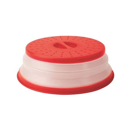 Razoredge Collapsible Microwave Food Cover  Plastic & Metal - Red & White - pack of 6 RA148006